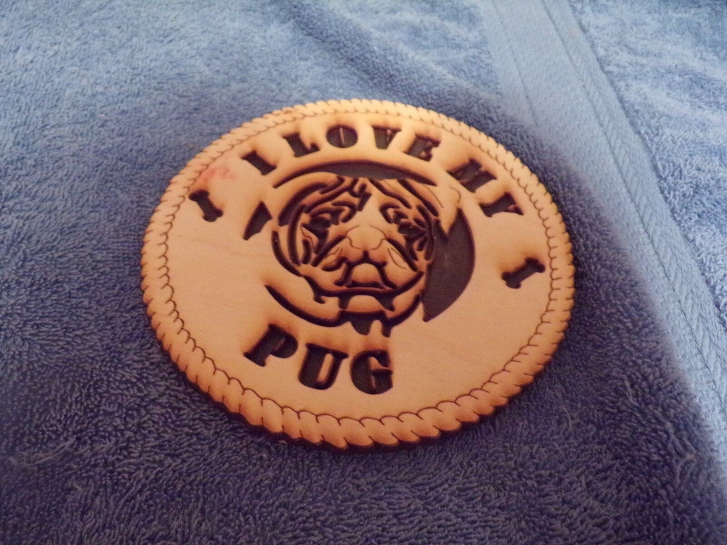 "I Love My Pug"9 Hand Made Paque
