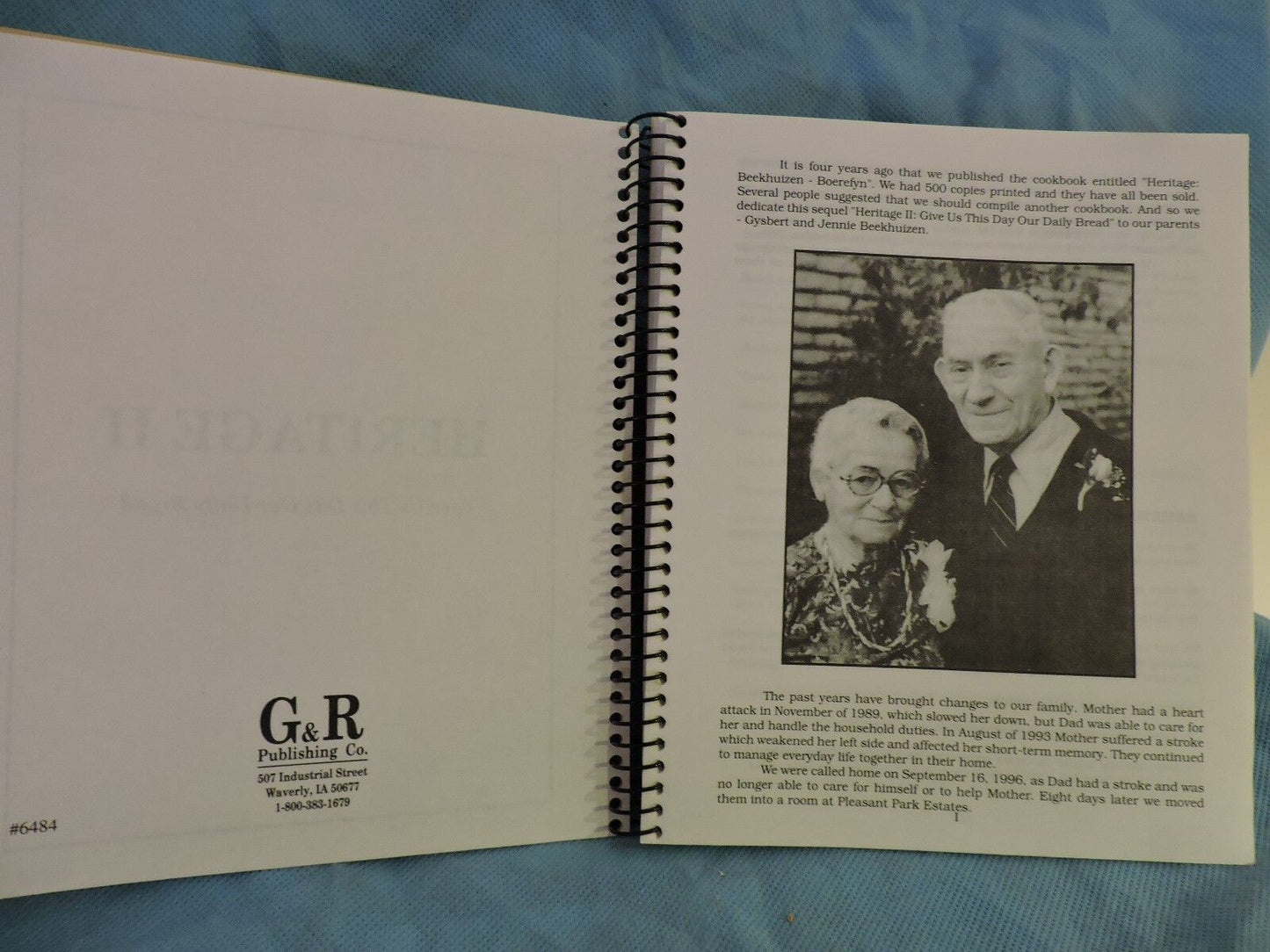 Heritage II Cookbook Spiral Bound
