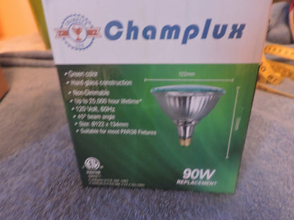 Set of 4 New Champlux PAR38 14W Green Lights