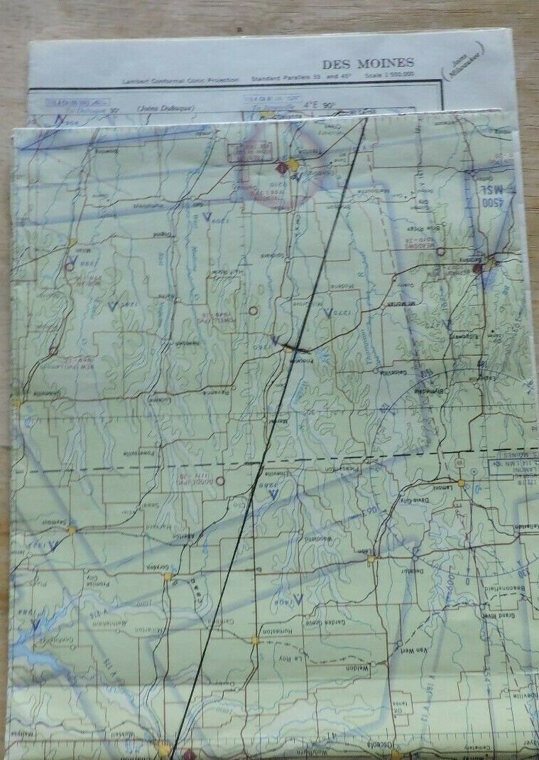 Des Moines Iowa Aeronautical Map