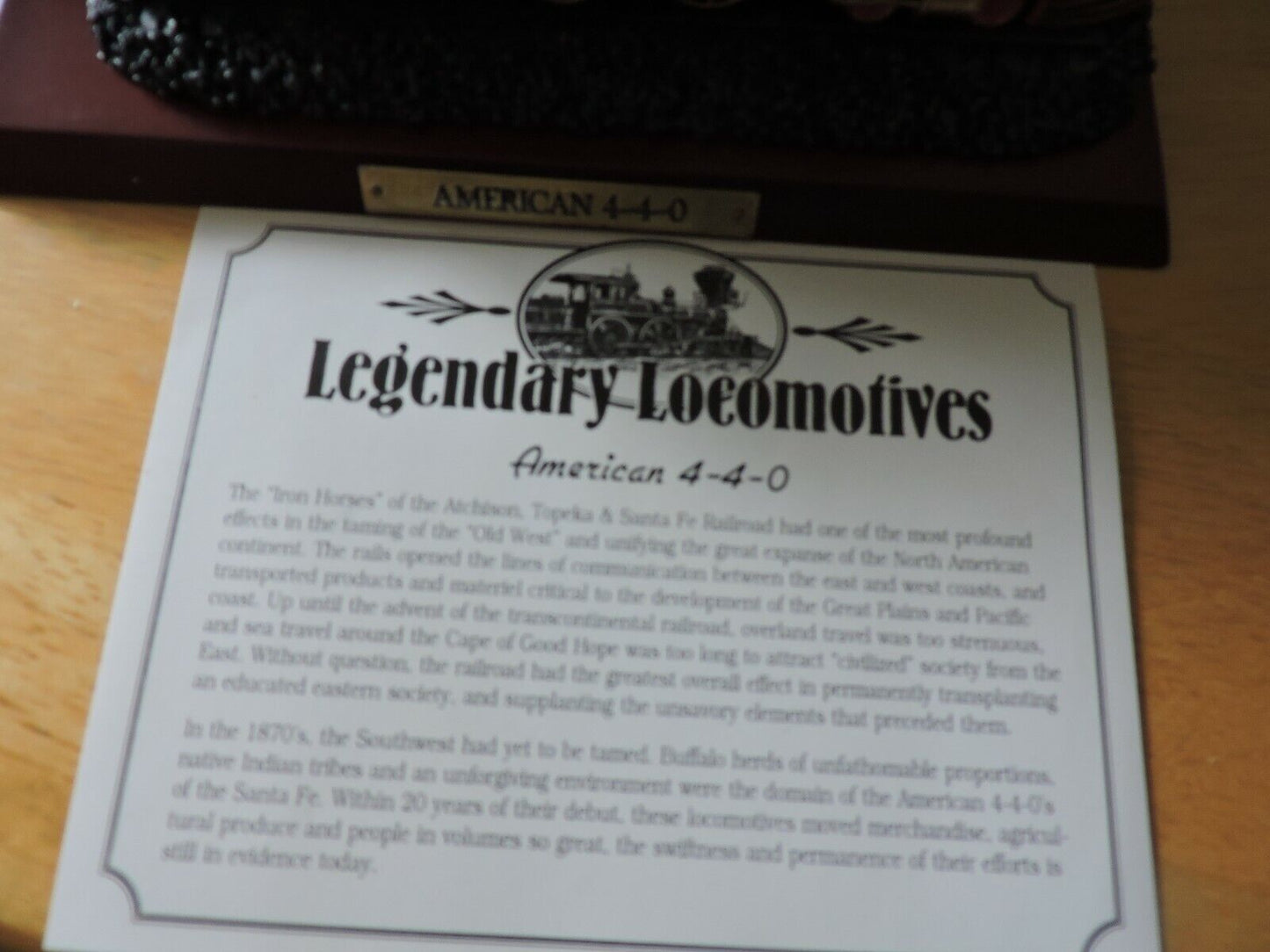 AVON FINE COLLECTIBLE--AMERICAN 4-4-0  LOCOMOTIVE  AND COAL CAR