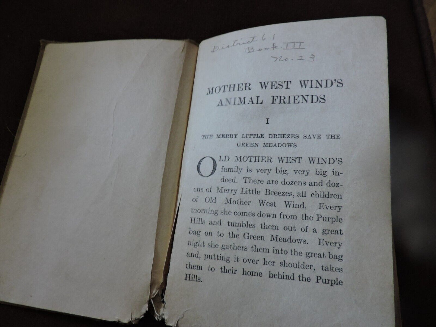 ANOTHER WEST WINDS ANIMAL FRIENDS BY THORNTON W. BURGESS 1917
