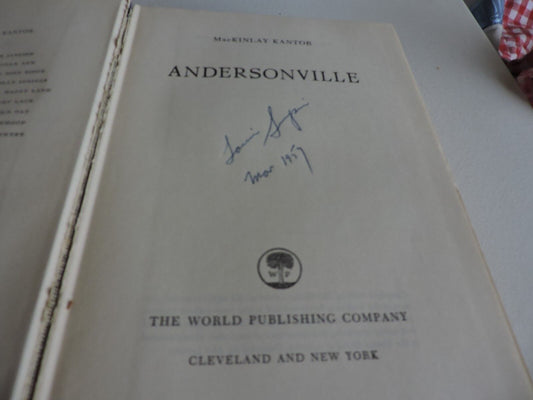 Andersonville by MacKinlay Kantor, 1955 Edition