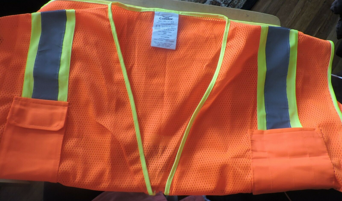 CONDOR SIZE 3X REFLECTIVE SAFETY VEST--NEW