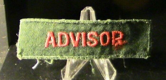 BSA, Explorer Programs:  Advisor Strip (Red Letters)