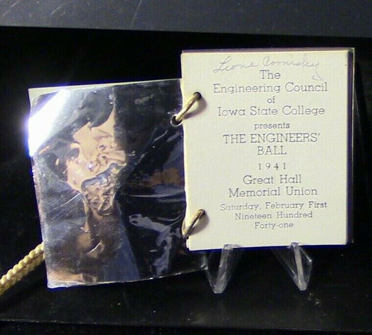 Vintage 1941, Engineers Ball, Iowa State College, Dance Momento.