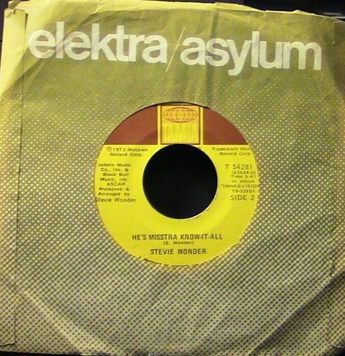"Stevie Wonder", He's Misstra Know it all & Sir Duke, 45 RPM Vinyl Record