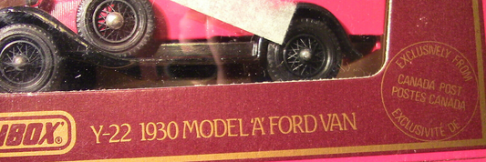 Matchbook Models of Yesterday 1930 Model A Ford Van (Y22) 