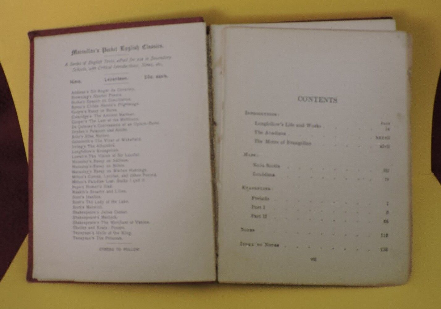 LONGFELLOWS EVANGELINE 1905  MACMILLANS POCKET BOOKS