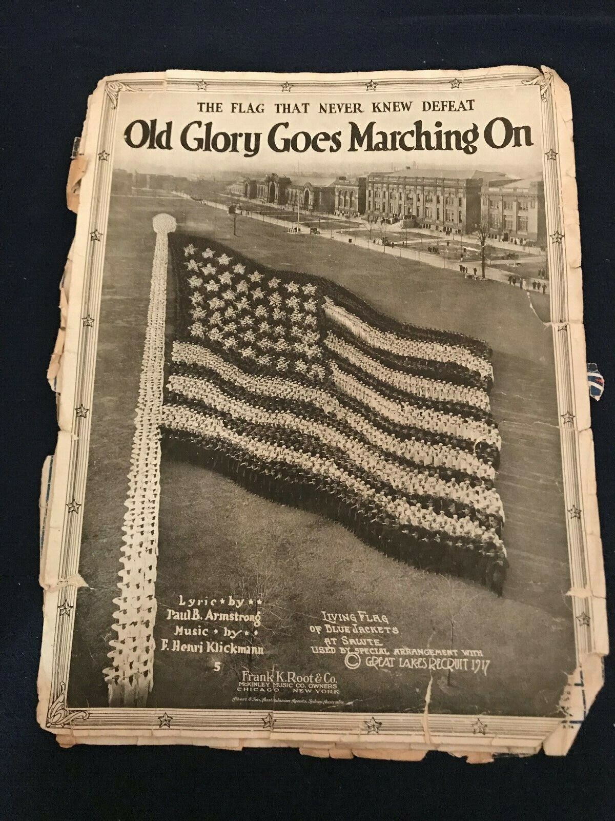 Vintage 1918 WWI Era Version: George M. Cohen: Over There Sheet Music