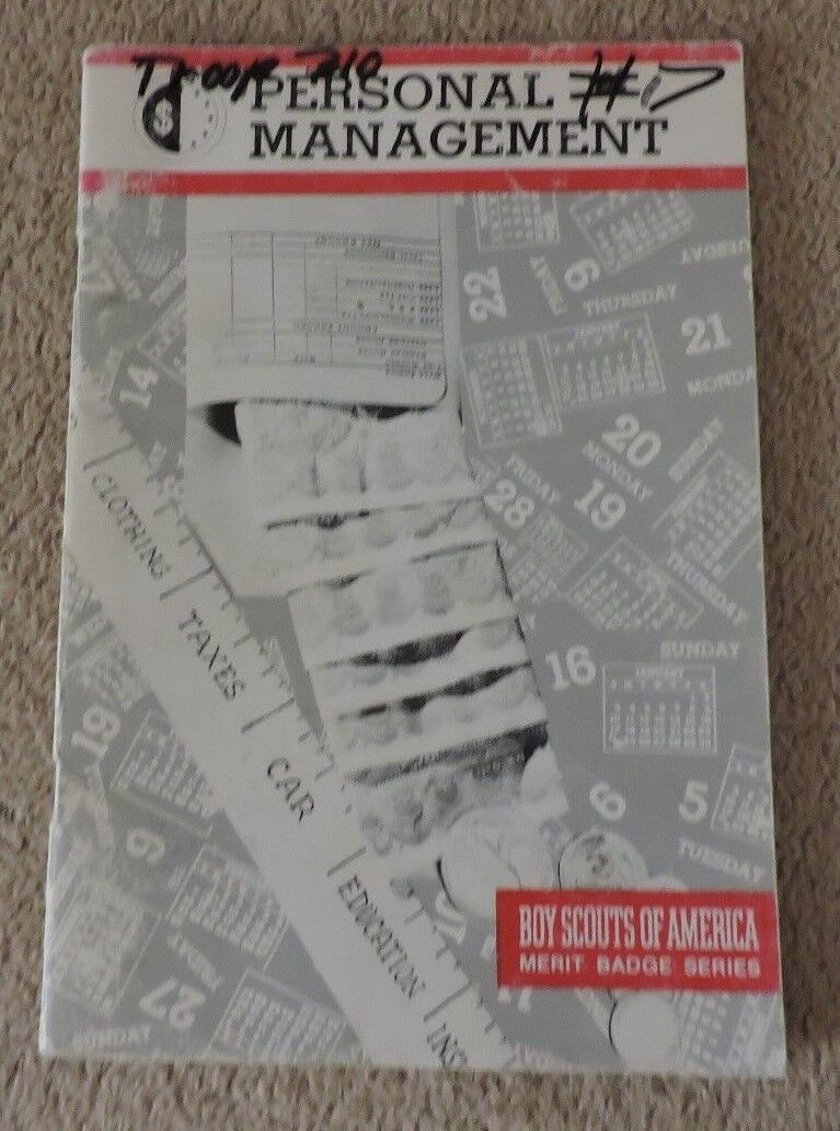 Merit Badge Series Personal Management Pamphlet 1993 Version of 1982 Printing