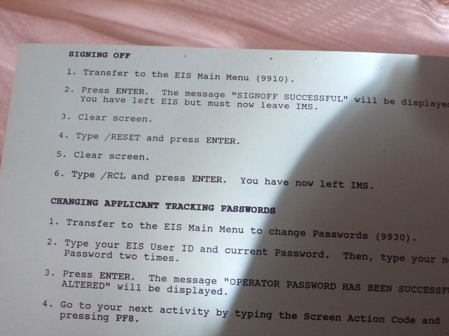 TWA Memorabilia: TWA Applicant Tracking Quick Reference - March, 1988