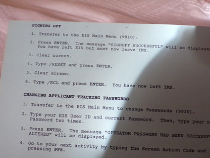 TWA Memorabilia: TWA Applicant Tracking Quick Reference - March, 1988