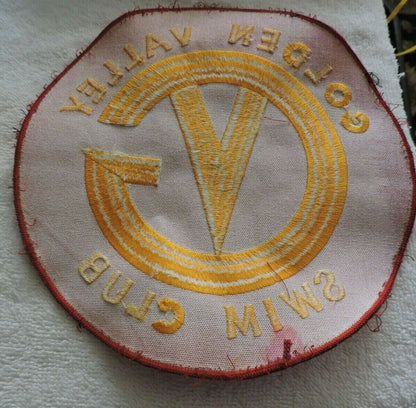 GOLDEN VALLEY SWIM CLUB COAT PATCH 8 INCHES ROUND USED