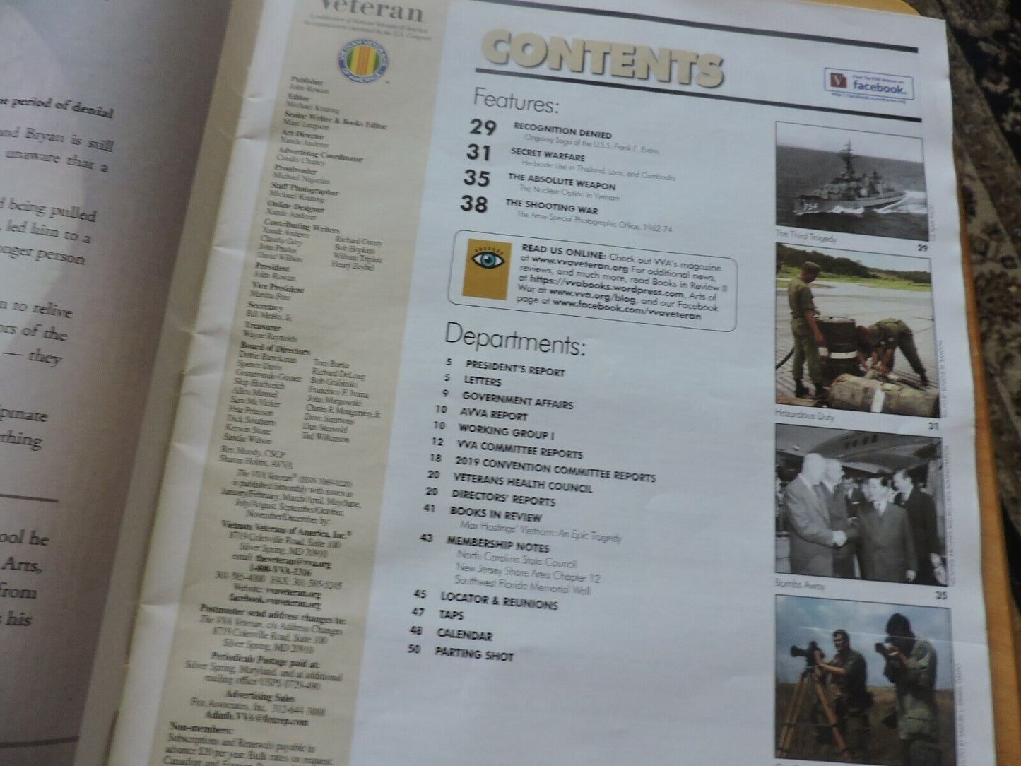 THE VIETNAM VETERANS IN AMERICA--  NOVEMBER/DECEMBER 2018