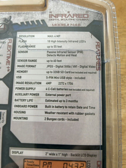RED INFRARED DIGTAL SCOUTING CAMERA--WILDGAME--NEW, SEALED