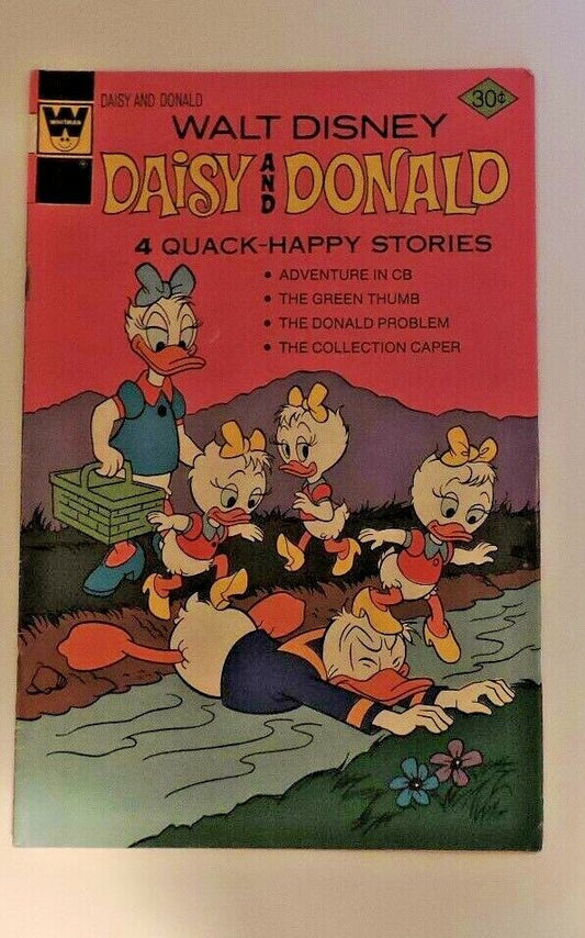 Vintage 1977, Walt Disney Daisy and Donald, Whitman Comics 4 Quack Happy Stories
