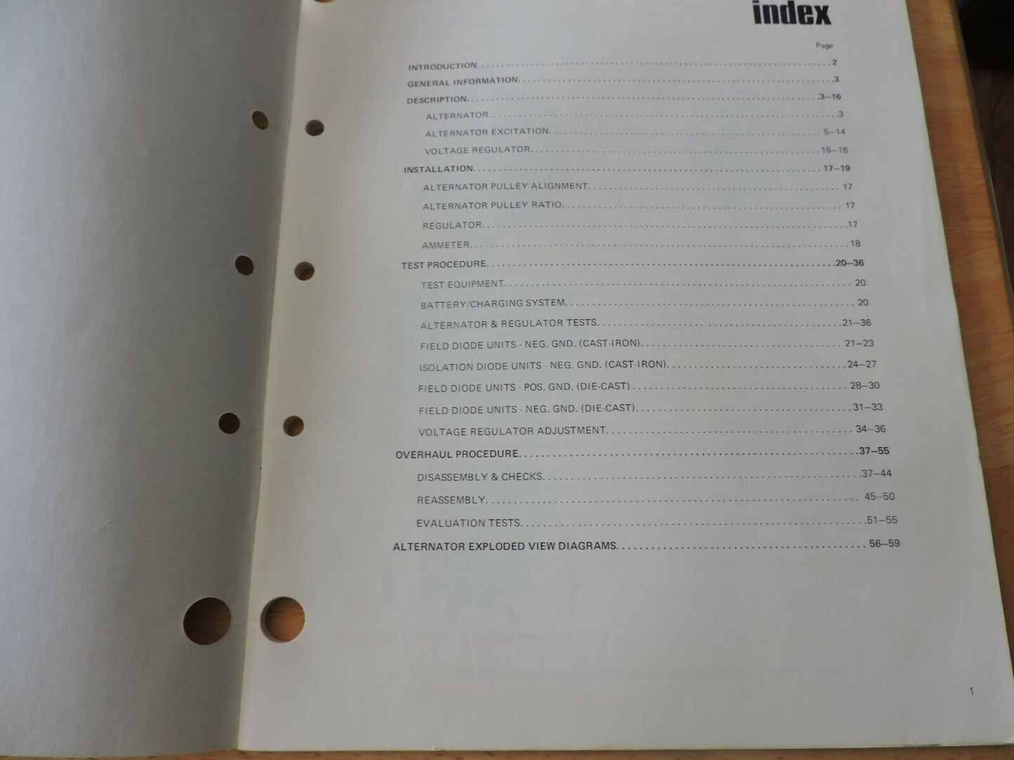 ELECTRONIC ALTERNATOR SYSTEMS SERVICE MANUAL  1971 SA SERIES