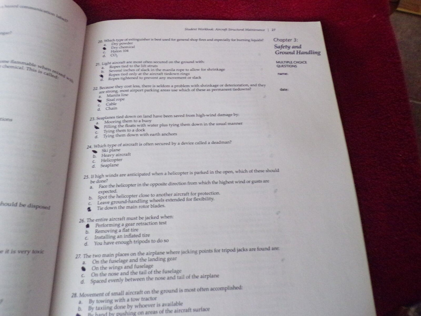 Aircraft Structural Maintenance Student Workbook
