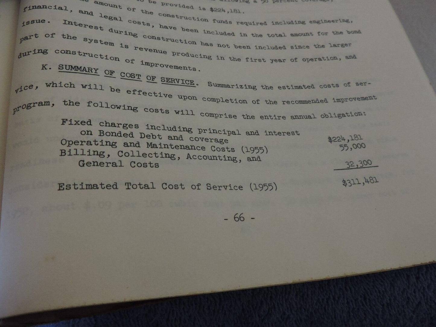 Vintage (1953) Report on Long Range Sewerage Plan (St. Joseph, Missouri)
