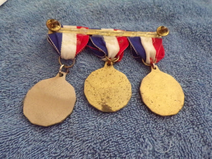 Vintage Set of 3 Interscholastic League Medals. Kansas City, MO.