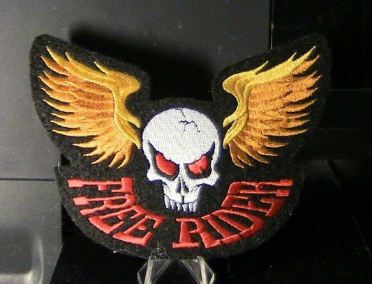 Motorcycle Memorabilia: "Free Rider" Gold Wings/Silver Skull