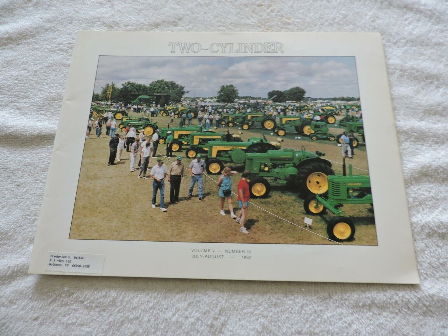 Two Cylinder Volume 5 Number 4 July-August  1992  JOHN DEERE