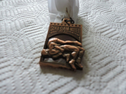 SANTA CLARA VALLEY WESTLING ASSSOCIATION- WITH WHITE RIBBON MEDAL 2X1.5 INCHES