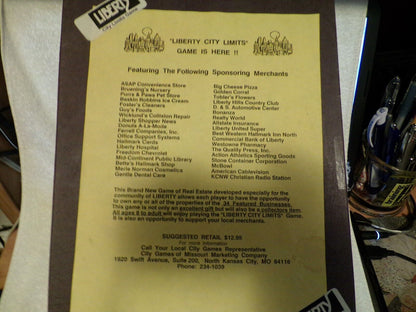 Liberty City Limits Board Game
