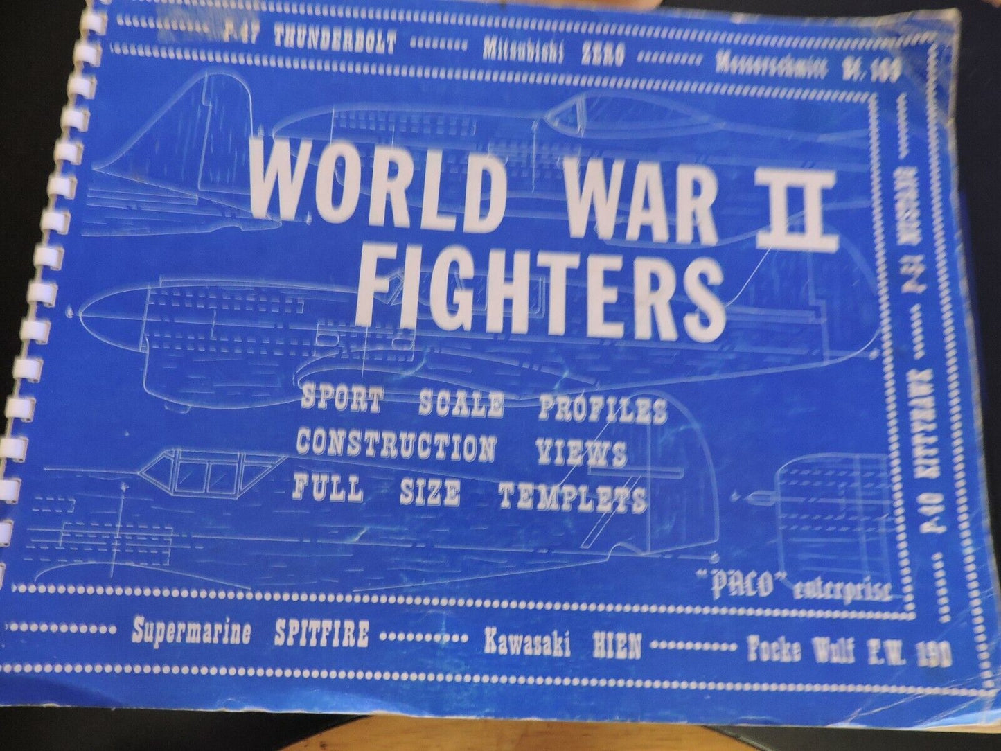 WORLD WAR II FIGHTERS; SPORT SCALE PROFILE, CONSTRUCTION VIEWS, FULL SIZE TEMPLE