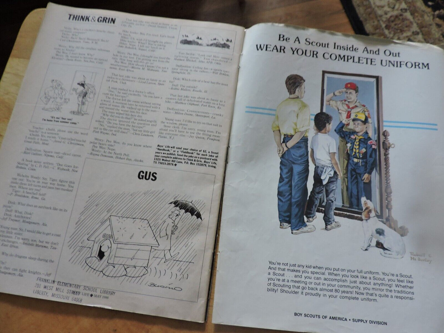 BOYS' LIFE MAGAZINE-MAY 1988--SPECIAL OUTDOOR ISSUE