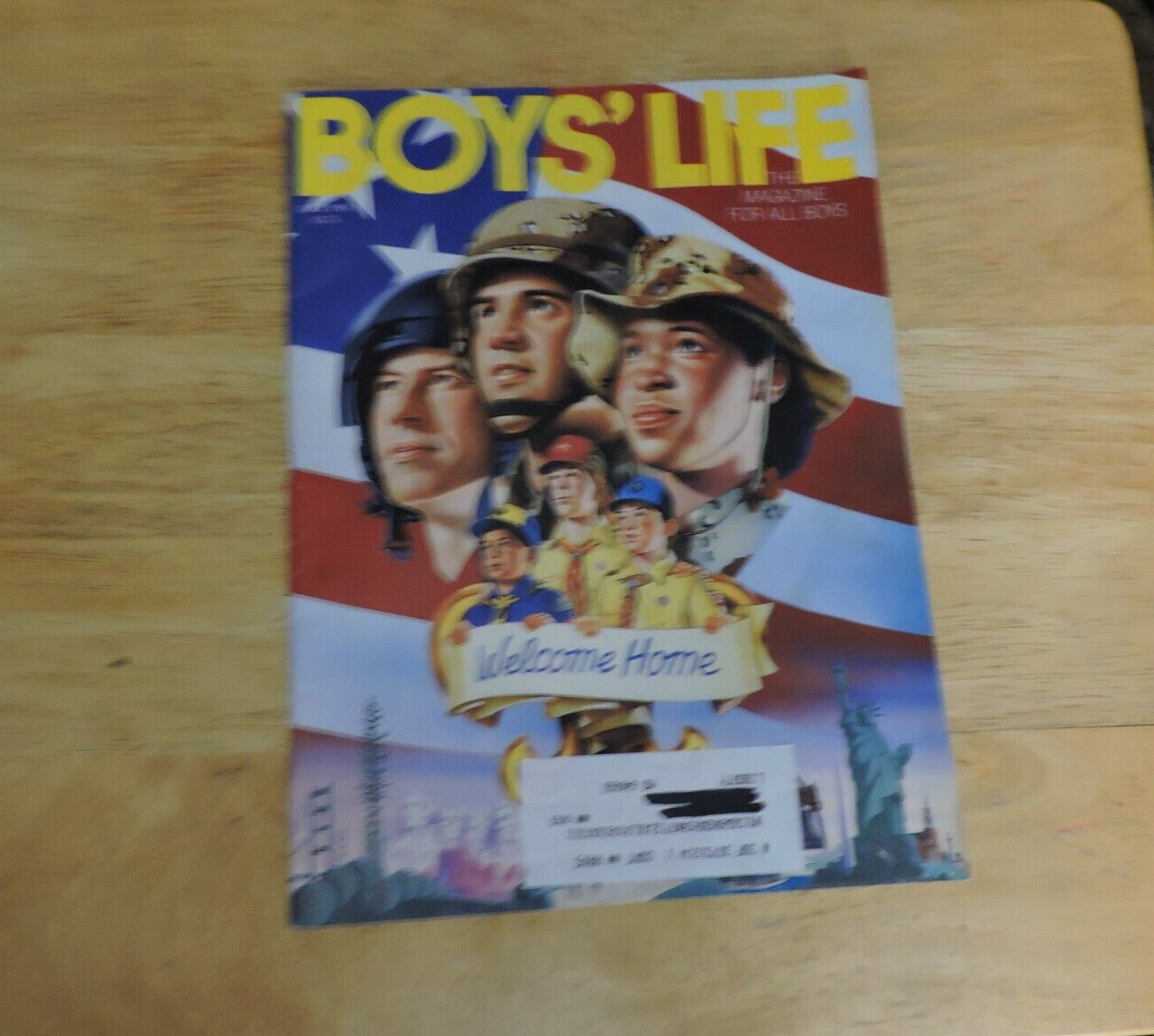 BOYS' LIFE MAGAZINE: JULY 1991, WELCOME HOME
