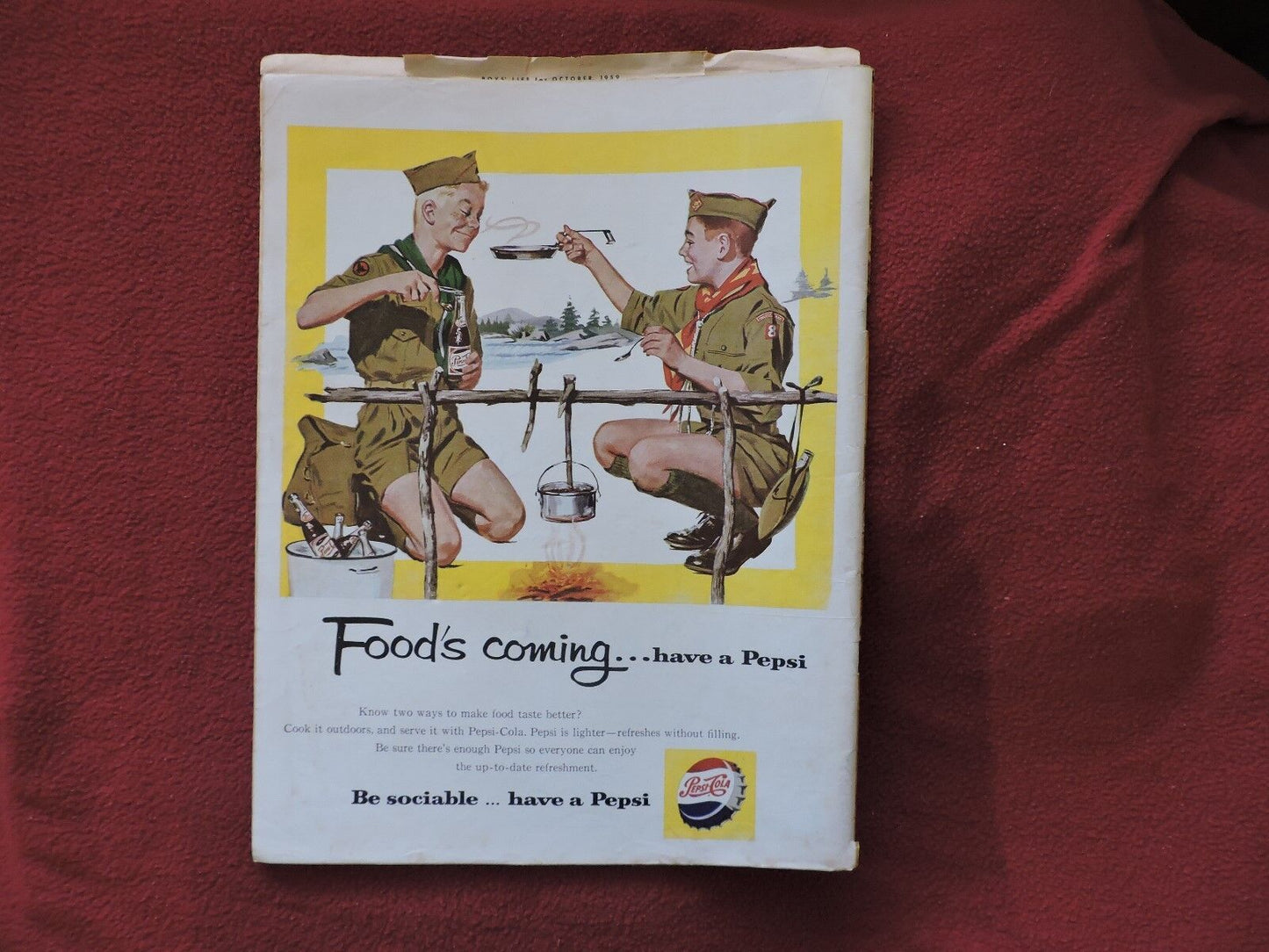 BOY'S LIFE MAGAZINE -Football Game  October 1959