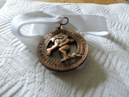 SANTA CLARA VALLEY WESTLING ASSSOCIATION- WITH WHITE RIBBON 2 INCH ROUND