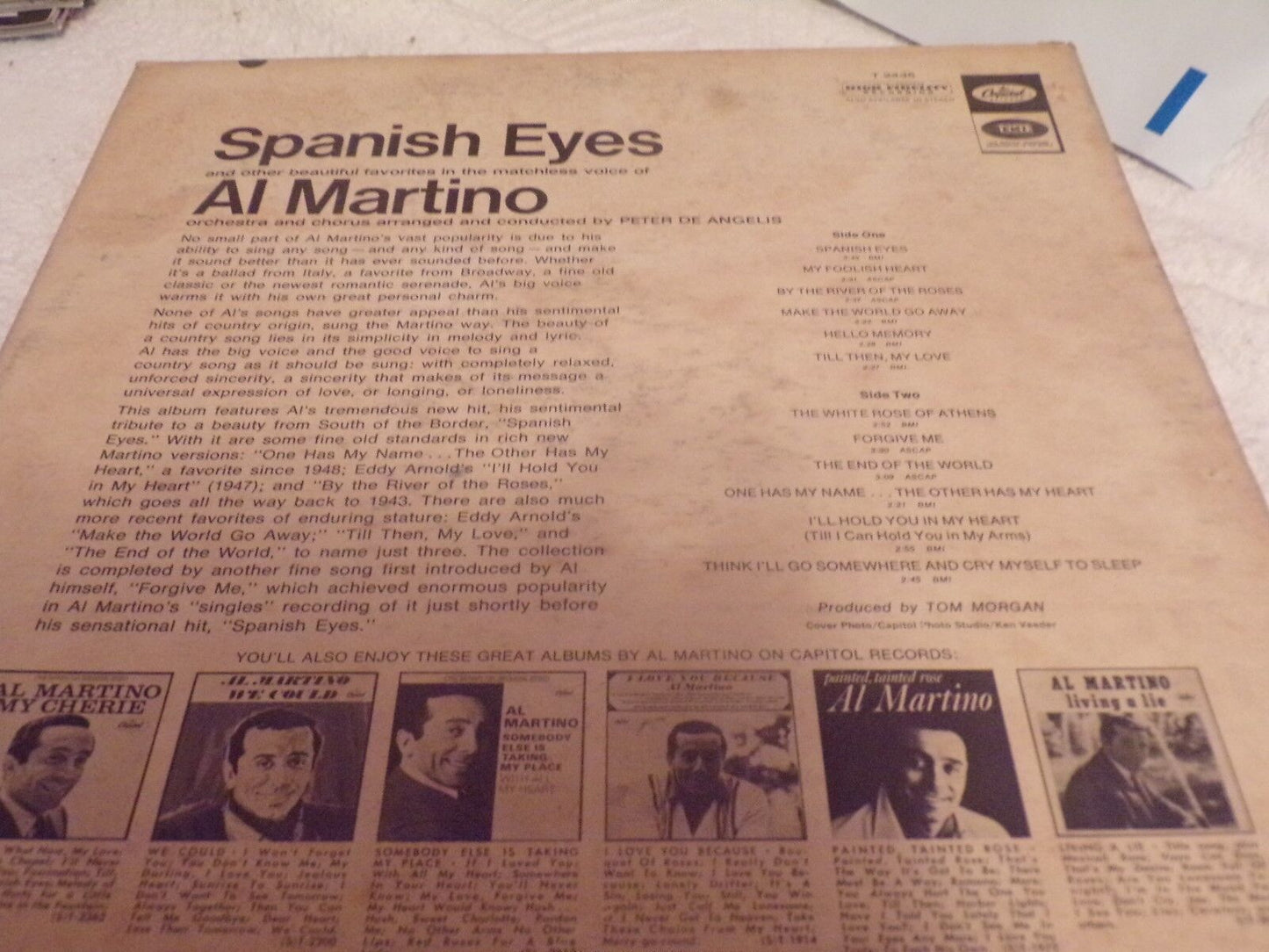 Al Martino, "Spanish Eyes" Album 33 1/3 RPM
