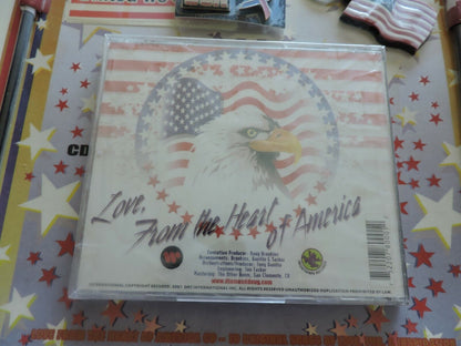 PATRIOT PACKAGE: 2 STICK FLAGS, BELT BUCKLE, MAGNET, 3 FLAG DECALS, 3 LAPEL PINS