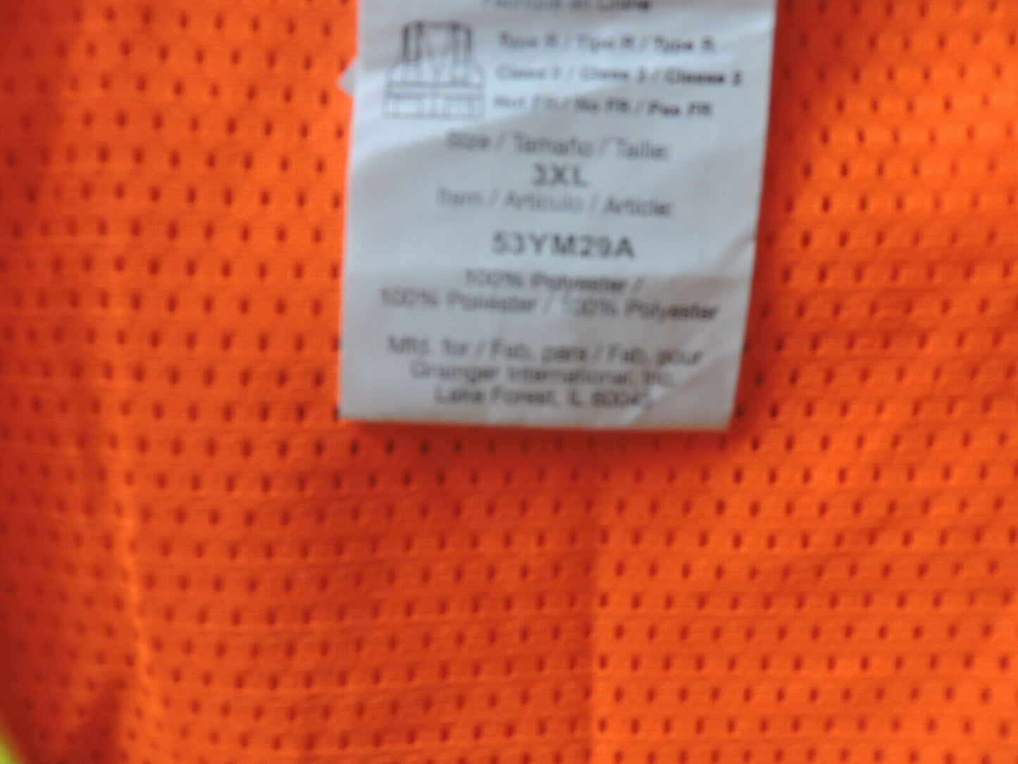 CONDOR SIZE 3X REFLECTIVE SAFETY VEST--NEW