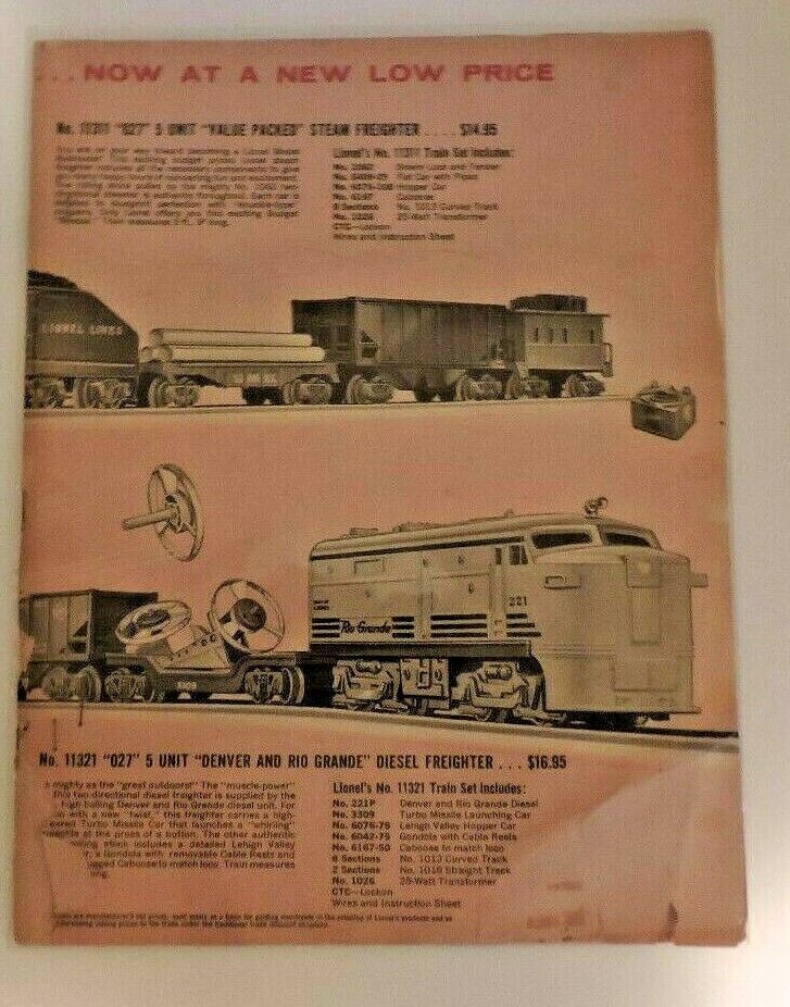 Vintage Sales Brochure: Lionel Trains & Motor Racing Cars Featured