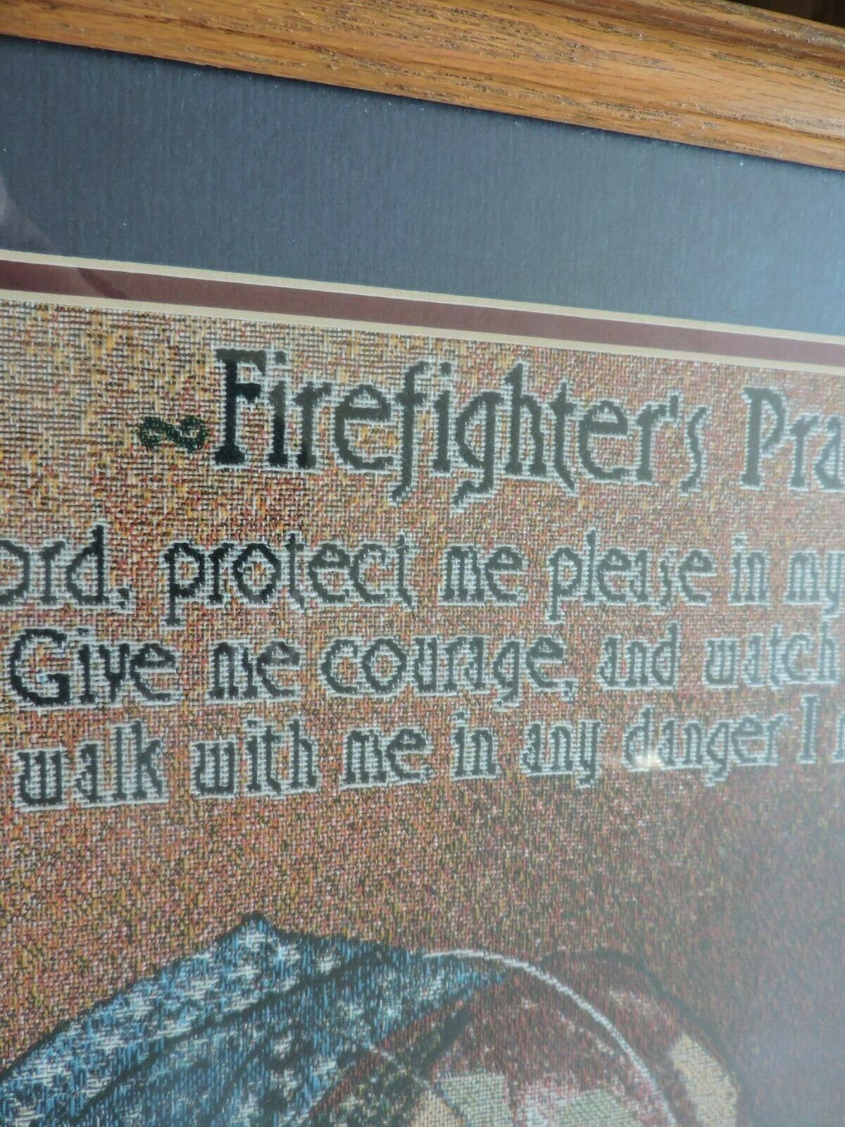 FIREFIGHTER'S PRAYER FRAMED ARTWORK  22X18 INCHES