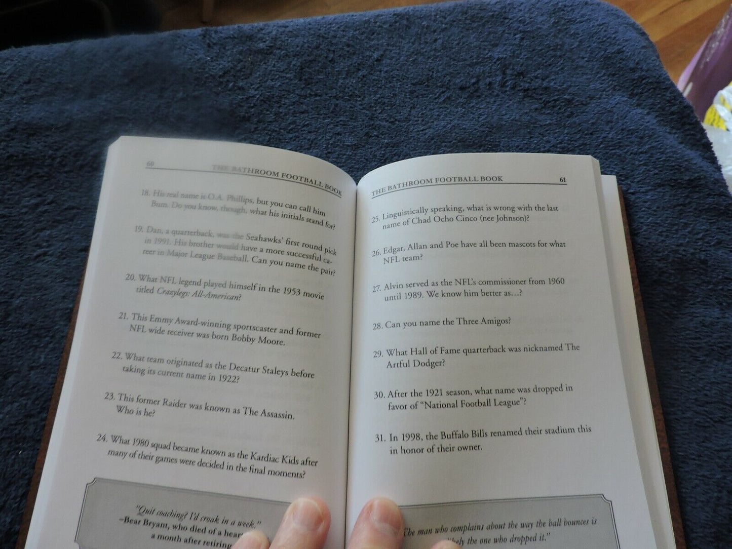 THE BATHROOM FOOTBALL BOOK