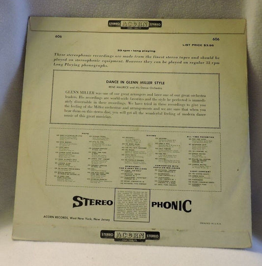 Dance in Glenn Miller Style Vinyl Album 33 1/3 RPM