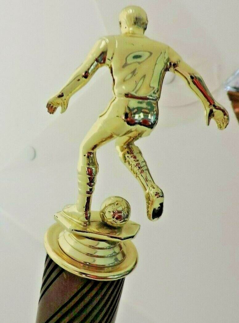 SOCCER TROPHY-9.5 INCHES TALL,3X4 WHITE MARBLE  BASE
