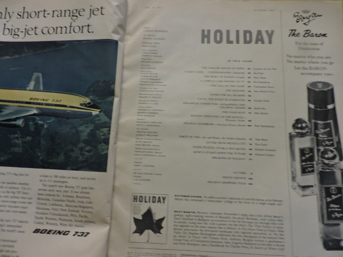 HOLIDAYMAGAZINE OCTOBER 1967 CRISP FALL READING