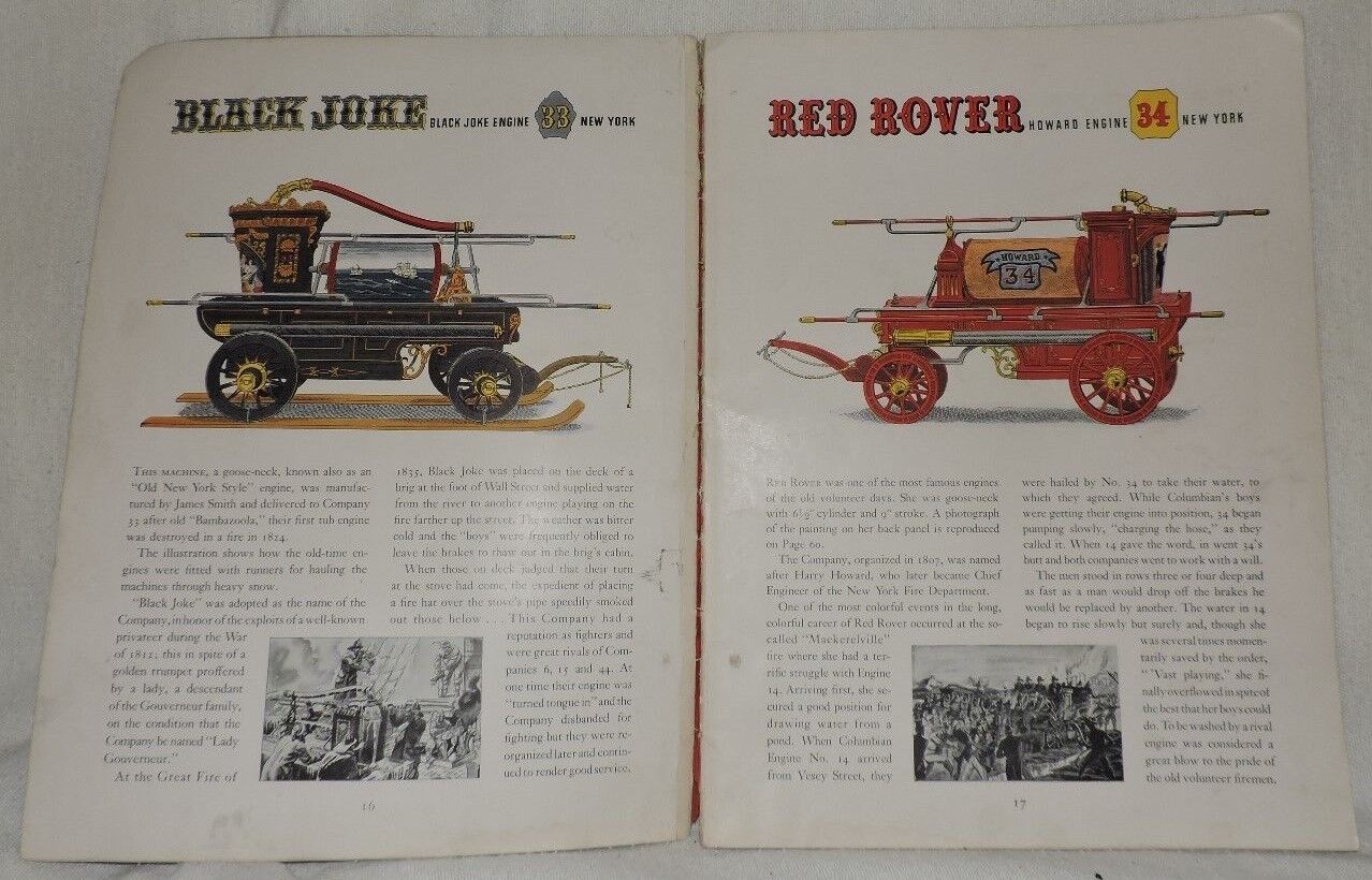 Vintage (1939) Book "Enjine! Enjine!" A Story of Fire Protection