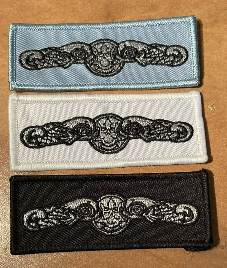 BSA: Sea Scouts "S.E.A.L. TRAINED" White/Black/Blue Uniform Patch Set (New)