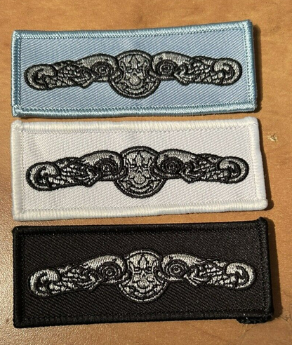 BSA: Sea Scouts "S.E.A.L. TRAINED" White/Black/Blue Uniform Patch Set (New)