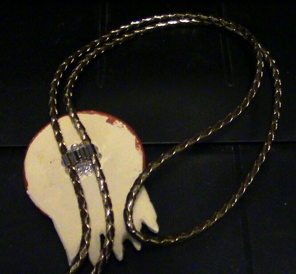 Bolo Tie: Hand Painted Ceramic Native American Bolo Tie