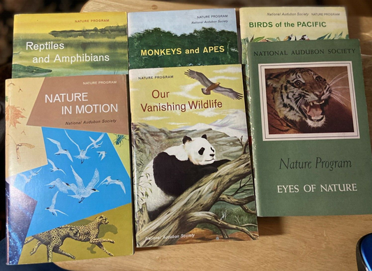 National Audubon Society Nature Program Booklets (Apes/Tigers, Etc.) 1964/1966