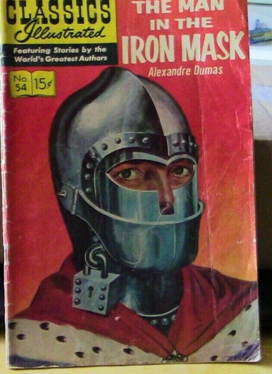 Classics Illustrated, The Man in the Iron Mask Comic Book # 54 April 1966