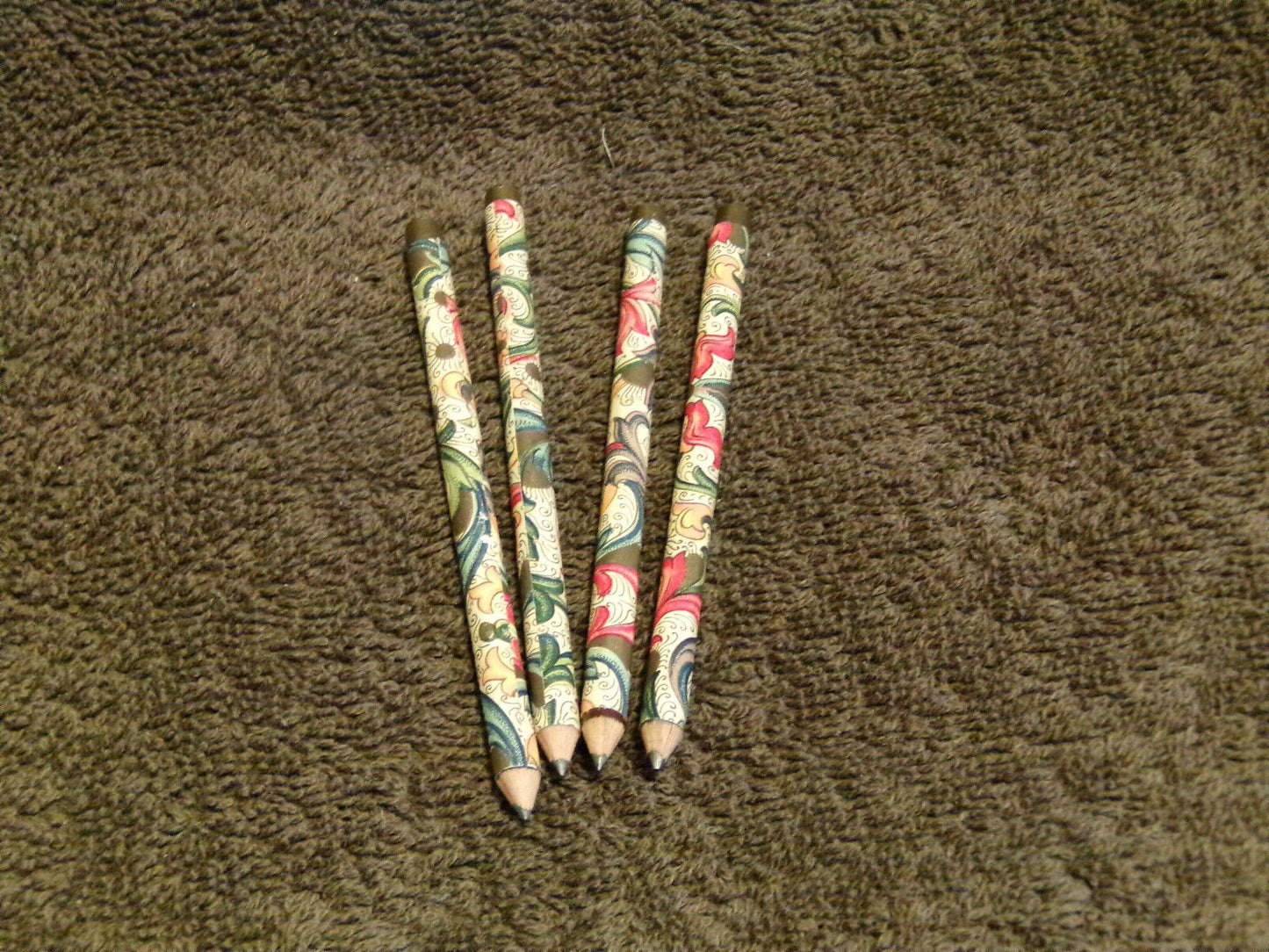Collection of 4 Vintage (1970's) Psychedelic style Mini-Pencils